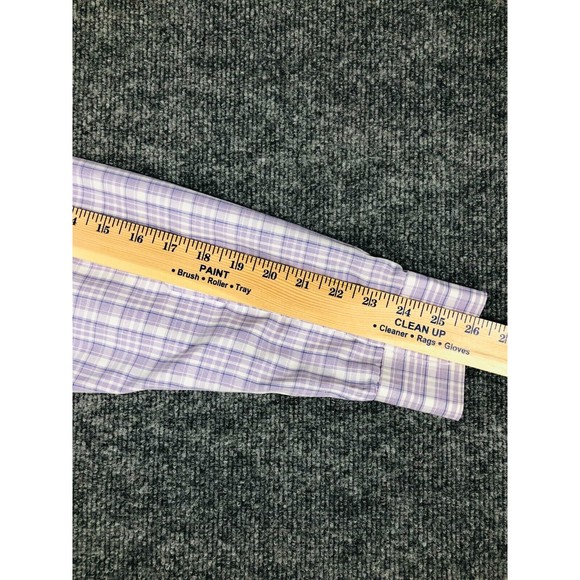 BROOKS BROTHERS Shirt Milano Men's 17-35 Purple Plaid Long Sleeve Button Up 1818 - Picture 16 of 16